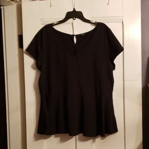 Black Peplum Blouse